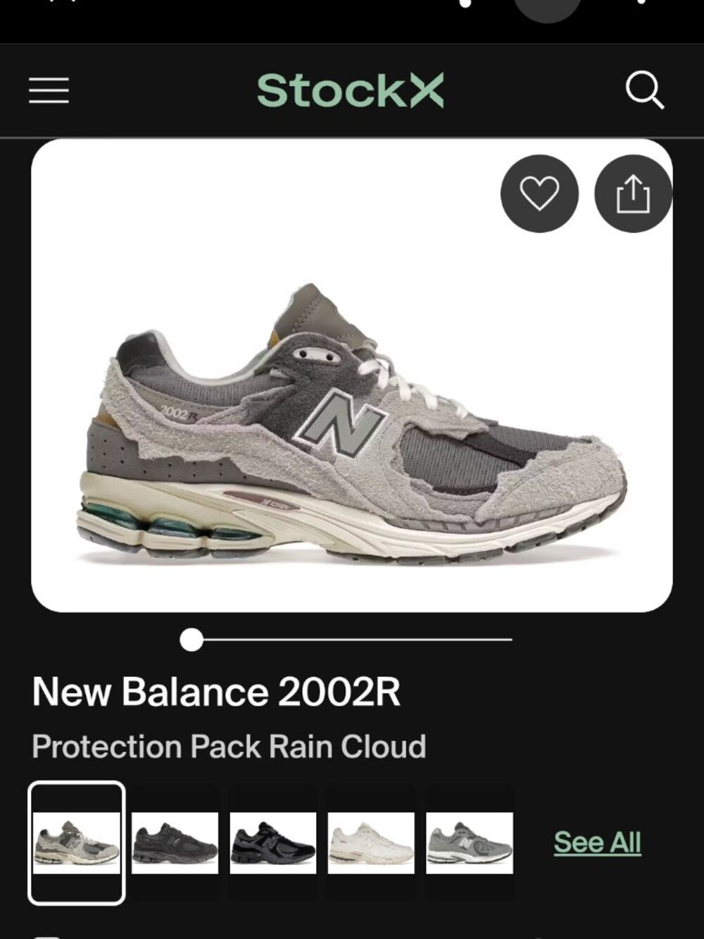 New Balance 2002R grey trainers
